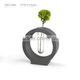 Wholesale Cheap Natural Concrete Cement Tall Decoration Crystal Glass Flower Vase thumbnail-3