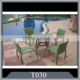 leisure outdoor rattan table and chair set
