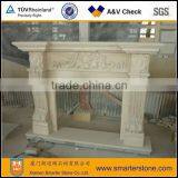 Beige Sculpture Marble Mantel thumbnail-1