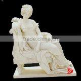 Elegant Stone Sitting Lady Statue thumbnail-1