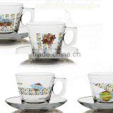 4oz 6oz 8oz Caffe Latte Espresso Cappuccino Glass Mug Set thumbnail-2