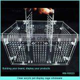 Popular Plexiglass Pet Cage With Hinge Lid and Division thumbnail-1