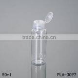 Best Sellers Hot Products 50ml Plastic Shampoo Bottle Flip Caps Clear Flat Shoulder Pet Shampoo Bottle Cosmetic Packaging thumbnail-1