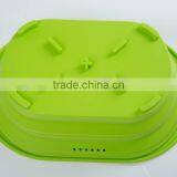 Silicone Square Shaped Folding Wash Basin,fruit Bowl thumbnail-3