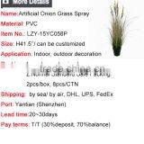 41.5 Inch Height Artificial Grass Green Potted Onion Grass With Wheat Spray Weed Pots Plant thumbnail-5