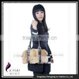 CX-H-12 Western Style Shoulder Bag Rabbit Fur Design Ladies Leather Handbags thumbnail-2
