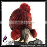 CX-C-72 Knitted Women Winter Hat,Russian Knitted Mink Fur Winter Hat thumbnail-6