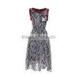 Maxnegio Long Dress Chiffon New Style Irregular Hem Chiffon Beach Dress thumbnail-5