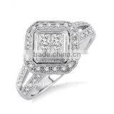 Cz Studded Engagement Ring, Anniversary Ring, Fashion Ring, Imitation Ring, Wedding Rings thumbnail-1