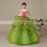 MGOO Factory Custom Made One Piece Cheap Price Prom Dress Strapless Flowers Ball Gown Maxi Dress L000110 thumbnail-3