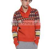 Wholesale Lastest Design Jacquard Pullover Jumpers Man Sweater thumbnail-1