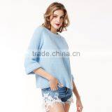 Zm50249b Europe Fashion Ladies Short Coat Pure Color Trendy Women Sweater thumbnail-3