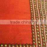 Orange Beaded Pillow,gold Orange Decorative Pillow,orange Gold Pillow,orange Cushion,floor Pillow,orange Beaded Throw thumbnail-3