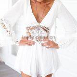 Women Classic Colorblock Solid White Back Adult Romper Pattern thumbnail-1