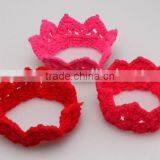Crown Design Baby Crochet Headband, Knitting Crown Baby Headband thumbnail-4