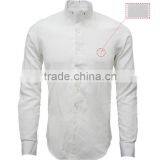Latest Custom Man Shirt Design Pure White Linen Mens Dress Shirts Camisas thumbnail-3