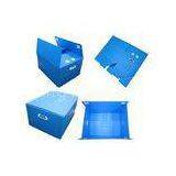 Blue Non - Toxic Folding Plastic Corrugated Plastic Boxes With Thickeness 2-6mm