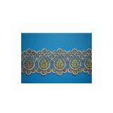 Sell Rayon Embroidery Lace on Organza With Sequins thumbnail-1