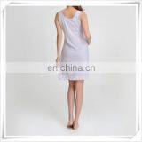 Ladies 95%Bamboo 5%Spandex Sleeveless Melange Color Nightwear Padded Pajamas thumbnail-2