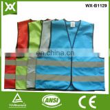 Factory made 100%polyester mesh /knit reflective tape work blue security safety vest