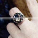 Godbead Mushroom Head Ring Fashion Plated Genuine Austrian Crystal Party Club Rings Jewelry thumbnail-5