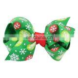 Christmas gift ,8 in 1 Christmas Ornaments Butterfly Knot Colorful Ribbon Hairpin Set