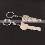 Custom Logo Key Shaped Metal Keychain thumbnail-2