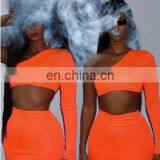 Wholesale Matching Two Piece Set Women Clothing Top and Skirt Dress Sets thumbnail-1