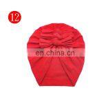 INS Fashion Baby Girls Turban Hat Triple Bows Headwrap Soft Cotton Bowknot Baby Turban With Three Knot Bows thumbnail-7