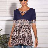 2020 New Spring and Summer Leopard Print Short-sleeved Dress European and American Women's T-shirt Explosion Direct Sales thumbnail-4