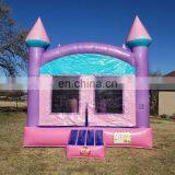 Pink and Purple Sparkling Princess Bounce House For Kids Birthday Party thumbnail-2