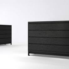 Concise Home Product DH1524 Modern 4 Drawer Cabinet Buffet Sideboard thumbnail-1