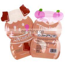 Custom Face Mask Pouch Shaped Plastic Mascara Bag Cosmetic Brush Eyelash Packaging Bag