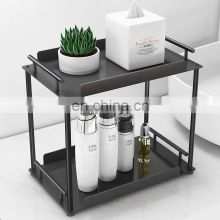 Amazon Hot Sale 2 Tier Standing Rack Bathroom Organizer Countertop Storage Shelf Cosmetic Organizer Holder