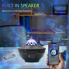 Ocean Wave Projector Starry Sky Night Light With Bluetooth Music Speaker Multiple Auora Color Dynamic Projector Lamp For Room thumbnail-2