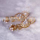 Newest Trending Item African Look Wedding Luxury Set CZ Pearl Jewelry Set thumbnail-5