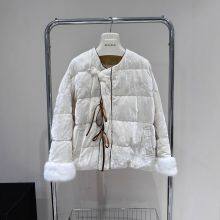 Chinese-style Short Down Jacket for Women, White Goose Down Fashionable and Youthful Style for Women thumbnail-1