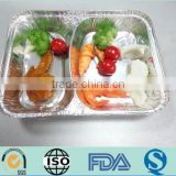 disposable hot food container with dividers