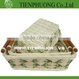 rectangle rattan storage basket/bamboo tray
