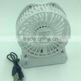 Rechargeable Battery Powered USB Cooler Adjustable Speed Usb Personal Fans Mini Usb Fan With Led Light thumbnail-4