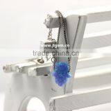 Synthetic Light Blue OP06 Hamsa/Hand Shape Opal 925 Silver Chain Necklace Jewelry thumbnail-6