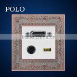 Hot Dedicated High Quality First Rate Electrical Wall VGA.USB Interface