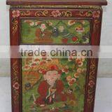 Chinese Antique Furniture /One Drawer Single Door Tibetan Cabinet/ Reproduction Furniture thumbnail-1