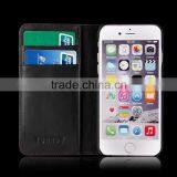 Cow Leather Case for Iphone 6S With PC Shell With Card Slots Genuine Leather Black Mobile Phones Accessories for Iphone 6 Case