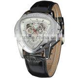 New Mens Watch Top Brand Luury Skeleton Hollow Automatic Mechanical Leather Strap Watch Men Reloj Hombre 5911K thumbnail-1