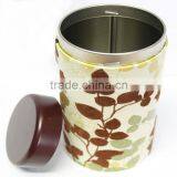 Decorative Round-shaped Tea Tin Packaging Box