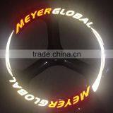 MeyerGlobal Reflective Logo 700C Full Carbon Fiber Tri Spoke Rim Rear Fixed Gear Wheels thumbnail-1
