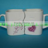 YF28026 heart shape handle valentine mug