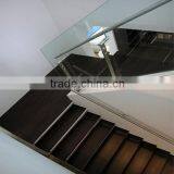 indoor staircase glass balustrade railing system design