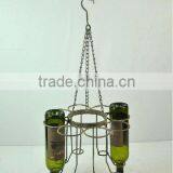 Vintage Hanging Metal Rack Wine Bottle Holder